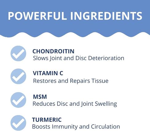 Under The Weather Pet Disc & Spine Health Chews for Dog | Vet Formulated Dog Chews Spinal Disc Support Supplement | Great for Dachshunds & Long Back Breeds with IVDD, Back & Joint Arthritis in Kuwait