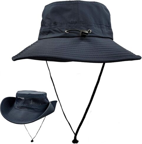 Waterproof Bucket Rain Hat for Women Wide Brim UV Protection Foldable Mesh Soft Boonie Beach Fishing Cowboy Hat Men in Saudi Arabia