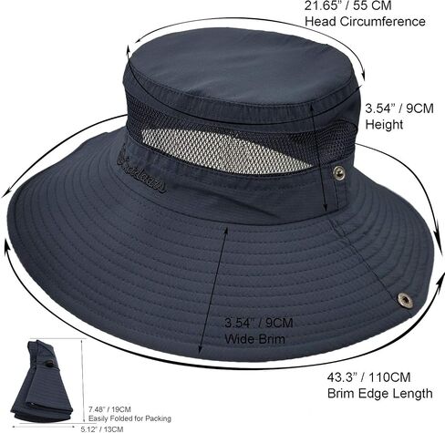 Waterproof Bucket Rain Hat for Women Wide Brim UV Protection Foldable Mesh Soft Boonie Beach Fishing Cowboy Hat Men in Saudi Arabia
