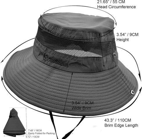 Waterproof Bucket Rain Hat for Women Wide Brim UV Protection Foldable Mesh Soft Boonie Beach Fishing Cowboy Hat Men in Saudi Arabia