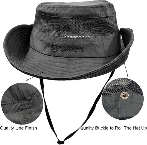 Waterproof Bucket Rain Hat for Women Wide Brim UV Protection Foldable Mesh Soft Boonie Beach Fishing Cowboy Hat Men in Saudi Arabia