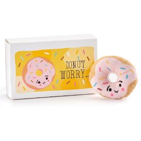 Giftcraft Pocket Hug with Gift Box, Sentimental Gift Box with Plush Gift, Pocket Size Gift, Keepsake Box, Thoughtful, Shelf Decor, Cute Home Decor, Plush Toy – Donut in Kuwait