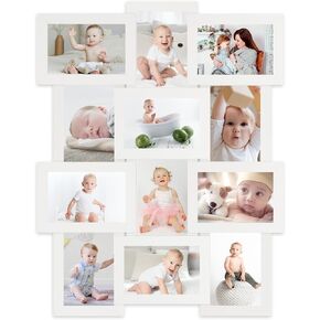 HELLO LAURA Collage Picture Frames for Wall 12 Openings - Black Collage Photo Frames Display Multiple Photos for Wall Hanging Collage Frame Christmas Gifts for Family Friends Lover in Kuwait