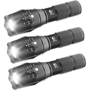 yIFeNG Tactical Flashlights 2 Pack, High Lumens T6 LED, Zoomable 5 Modes in Saudi Arabia