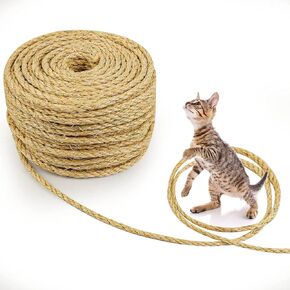 Cat Natural Sisal Rope for Scratching Post Tree Replacement, DIY Scratcher Repairing Hemp Rope, Rope for Cat Tree and Tower, 164FT in Kuwait
