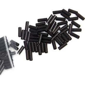 AGOOL Fishing Wire Single Barrel Crimp Sleeves - 300pcs Black Oxidized Copper Crimp Sleeves Fishing Wire Rope Clips Tube Line Connector Leader Rigging Tackle 9 Size