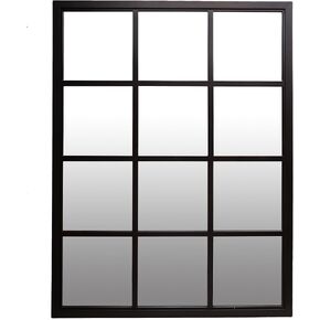 Patton Wall Decor 23x30 Classic Black Windowpane Mirror in Kuwait