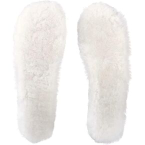 OKAYDA Lambswool Shoes Insoles Washable Genuine Sheepskin Soft Warm Wool Insoles for Shoes, Wellies, Slippers, Boots/Natural White (Men 9.5) in Kuwait
