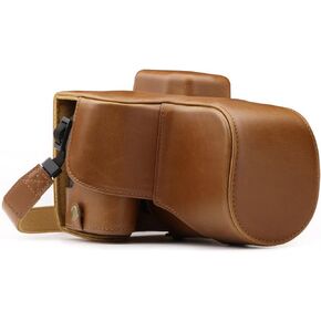 MegaGear Canon EOS Rebel SL2, EOS 200D, Kiss X9 18-55mm Lens Ever Ready Leather Camera Case and Strap, with Battery Access - Black - MG1303 in Kuwait
