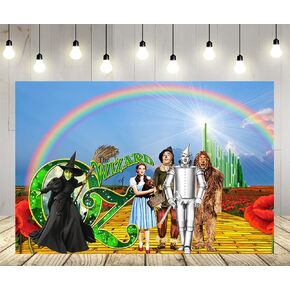 WANNHSZF Green Castle Gold Road Backdrop for Party Decorations, Retro Movie Photo Backgrounds, The Wizard of OZ Theme Baby Shower Banner , Booth Studio Props Birthday Cake Table Decoration, 5x3ft in Saudi Arabia