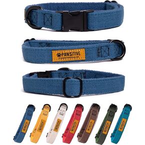 Pawsitive Hemp Dog Collar - Super Soft Hypoallergenic Lining. Great for Small, Medium and Large Dogs; Medium Natural in Kuwait