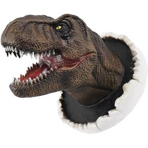 FantastCostumes Dinosaur Head Wall Mounted Sculpture Decoration Burst Hanging Dino Room Decor Velociraptor Color C