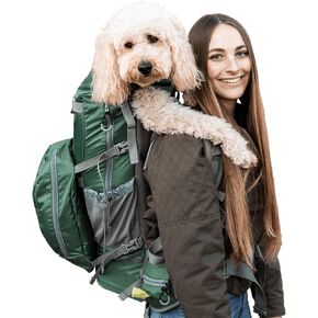 كيس رياضي K9 | حقيبة ظهر لحمل الكلاب من كولوسوس للحيوانات الأليفة الصغيرة والمتوسطة | حامل حقيبة ظهر للكلاب قابل للتعديل بمواجهة أمامية | تهوية كاملة | معتمد من قبل الطبيب البيطري (كبير جدًا، كولوسوس - أخضر) in Kuwait