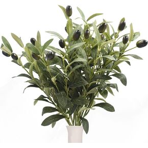 Musdoney 5 حزمة غصن الزيتون الاصطناعي يترك فروع نبات الأوكالبتوس وهمية لترتيب الزهور زهرية باقات الزفاف المنزل مكتب ديكور الخضرة in Kuwait