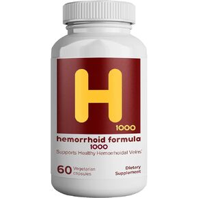 H Formula - Support Your Healthy Hemorrhoidal Veins - 60 Capsules - MPFF Formulation with 1000mg MPFF Complex Blend (Horse Chestnut Seed Extract, Diosmin, Hesperidin) for Men and Women