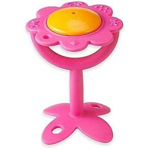 Innobaby Original Teethin' Smart EZ Grip Flower Teether Rattle and Sensory Toy for Babies and Toddlers. BPA Free Teether