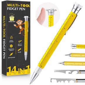 Valentines Day Gifts for Him Boyfriend Husband, Fidget Pen Multi-tool, Birthday Gifts for Men Teens, Stress Relief Ballpoint Pen for Office Construction Funny-Black in Kuwait
