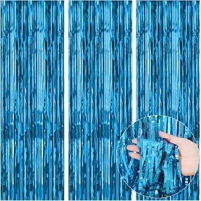 2Pcs Mardi Gras Backdrop Decorations for Party, 3.28 x 8.2 Ft Foil Mardi Gras Backdrop Door Decor, Purple Green Gold Fringe Tinsel Backdrop St. Patricks Day Party Favors, Marid Gras Photo Booth Props