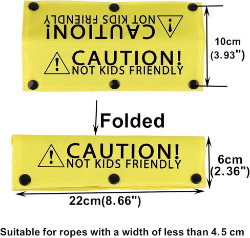 Funny Leash Sleeve Caution! Not Kids Friendly Dog Leash Wrap Sleeve Pet Birthday Gift (Caution! Not Kids Friendly-YE Sleeve) in Saudi Arabia