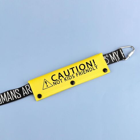 Funny Leash Sleeve Caution! Not Kids Friendly Dog Leash Wrap Sleeve Pet Birthday Gift (Caution! Not Kids Friendly-YE Sleeve) in Saudi Arabia
