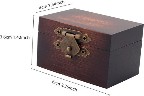 JEWPER Rustic Wooden Engagement Ring Box: Solid Wood Box for Wedding Ring Storage, Proposal and Ceremony for Women and Men in Kuwait
