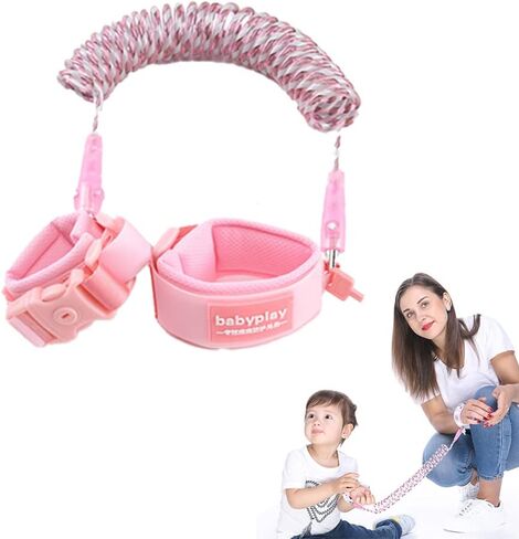 حبل جر مضاد للفقدان / سوار معصم آمن للأطفال مغلق ضد الفقدان، مفصل دوار 360 درجة عاكس مضاد للفقدان سوار مضاد لفقدان حزام الطفل 59 بوصة (أزرق) in Kuwait