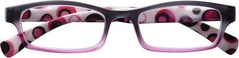 Wink Fancy Matte Reading Glass with Pink/Black Spots on White Temples and Suede Case, 1.75, 0.200 Ounce in Kuwait
