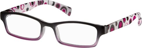 Wink Fancy Matte Reading Glass with Pink/Black Spots on White Temples and Suede Case, 1.75, 0.200 Ounce in Kuwait