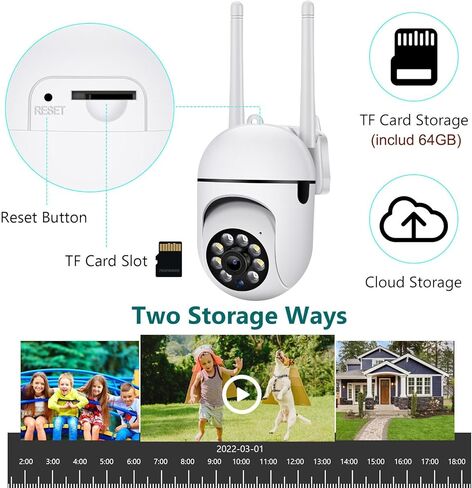 كاميرات مراقبة IZENGATE، كاميرات مراقبة مزدوجة النطاق 2.4 جيجا هرتز و5 جيجا واي فاي، كاميرا مراقبة 360 درجة 1080 بكسل، كاميرا أمان خارجية مقاومة للماء مع كشف الحركة، صوت ثنائي الاتجاه، رؤية ليلية in Kuwait