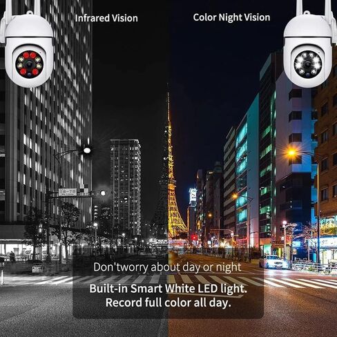 كاميرات مراقبة IZENGATE، كاميرات مراقبة مزدوجة النطاق 2.4 جيجا هرتز و5 جيجا واي فاي، كاميرا مراقبة 360 درجة 1080 بكسل، كاميرا أمان خارجية مقاومة للماء مع كشف الحركة، صوت ثنائي الاتجاه، رؤية ليلية in Kuwait