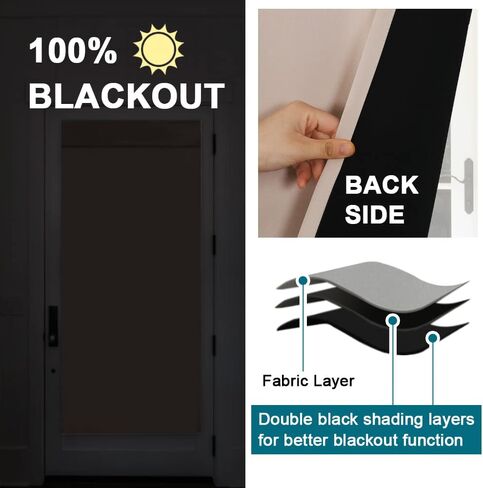 ستارة باب معتمة بنسبة 100% من الفيروز، ستائر باب فرنسية معزولة حراريًا، ستارة نافذة تريشيا، ستارة باب للخصوصية، ستائر جانبية للباب الفرنسي، ظلال مربوطة، عرض 26 × طول 68 بوصة، لوحة واحدة، حجر in Kuwait