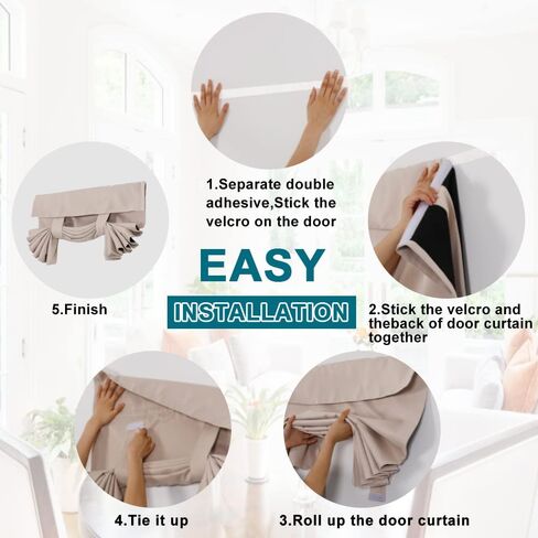 ستارة باب معتمة بنسبة 100% من الفيروز، ستائر باب فرنسية معزولة حراريًا، ستارة نافذة تريشيا، ستارة باب للخصوصية، ستائر جانبية للباب الفرنسي، ظلال مربوطة، عرض 26 × طول 68 بوصة، لوحة واحدة، حجر in Kuwait