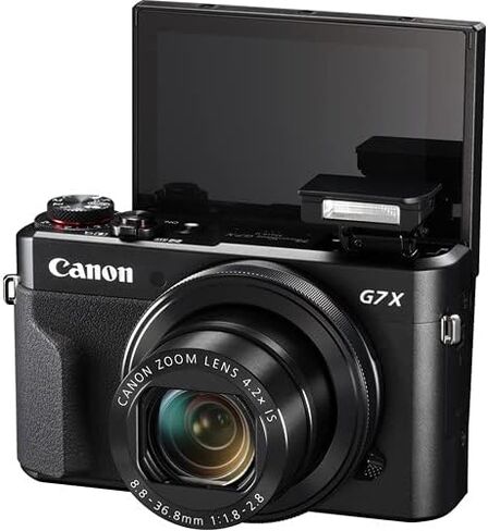 Canon PowerShot G7 X Mark II Digital Camera (1066C001), 64GB Card, NB13L Battery, Corel Photo Software, Card Reader, Soft Bag, Flex Tripod + More (Renewed) in Saudi Arabia