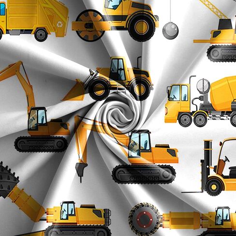 Baocicco Gray Construction Curtains for Boys Bedroom Kids Cartoon Excavator Truck Theme Blackout Window Drapes Nursery Room Decor Toddlers Bulldozer Tractor Grommets Curtains 2 Panels 53x63 Inch in Saudi Arabia