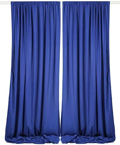 SHERWAY 2 Panels 4.8 Feet x 10 Feet Royal Blue Photography Backdrop Drapes, Thick Polyester Window Curtain for Wedding Party Ceremony Stage Decorations in Saudi Arabia