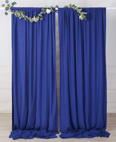 SHERWAY 2 Panels 4.8 Feet x 10 Feet Royal Blue Photography Backdrop Drapes, Thick Polyester Window Curtain for Wedding Party Ceremony Stage Decorations in Saudi Arabia