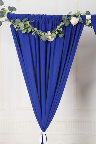 SHERWAY 2 Panels 4.8 Feet x 10 Feet Royal Blue Photography Backdrop Drapes, Thick Polyester Window Curtain for Wedding Party Ceremony Stage Decorations in Saudi Arabia