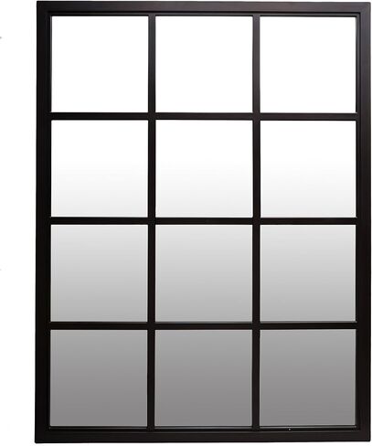 Patton Wall Decor 23x30 Classic Black Windowpane Mirror in Kuwait