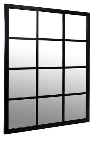 Patton Wall Decor 23x30 Classic Black Windowpane Mirror in Kuwait