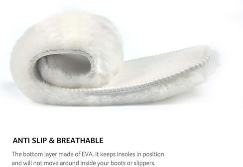 OKAYDA Lambswool Shoes Insoles Washable Genuine Sheepskin Soft Warm Wool Insoles for Shoes, Wellies, Slippers, Boots/Natural White (Men 9.5) in Kuwait