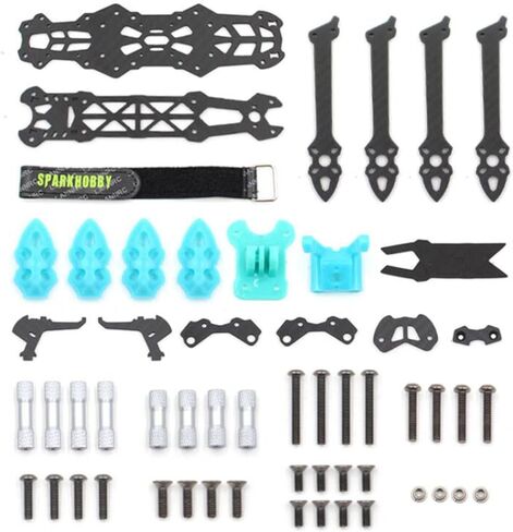 HUIOP Frame, Mark4 5inch FPV Carbon Fiber Frame 225mm Wheelbase 5mm arm Freestyle Long Range Frame for Quadcopter Racing Drone in Saudi Arabia