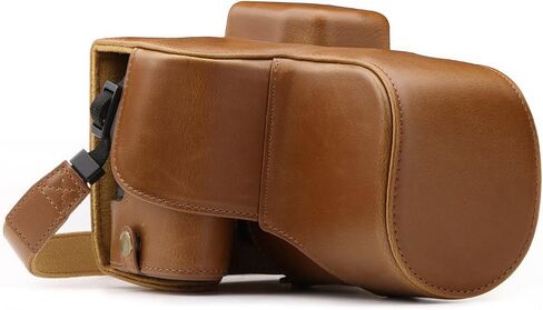 MegaGear Canon EOS Rebel SL2, EOS 200D, Kiss X9 18-55mm Lens Ever Ready Leather Camera Case and Strap, with Battery Access - Black - MG1303 in Saudi Arabia