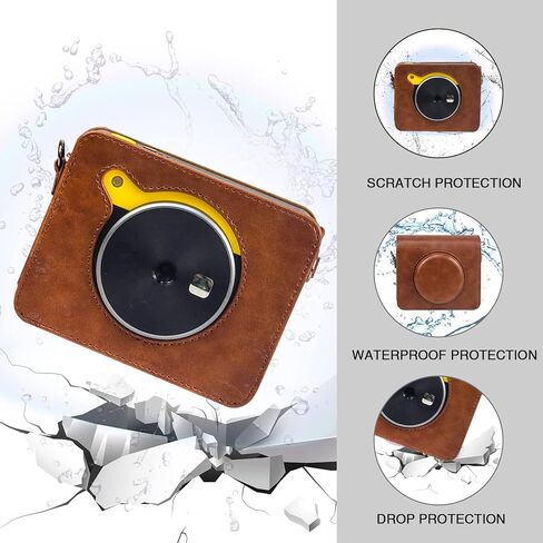WOGOZAN Instant Photo Printer C300R Case for Kodak Mini Shot 3 Retro Bag with Adjustable Strap (Retro Brown) in Kuwait