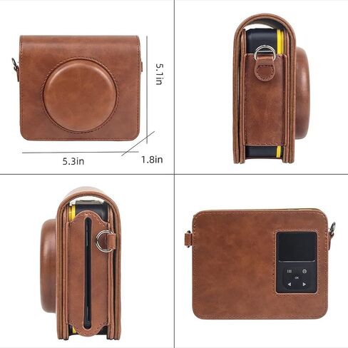 WOGOZAN Instant Photo Printer C300R Case for Kodak Mini Shot 3 Retro Bag with Adjustable Strap (Retro Brown) in Kuwait