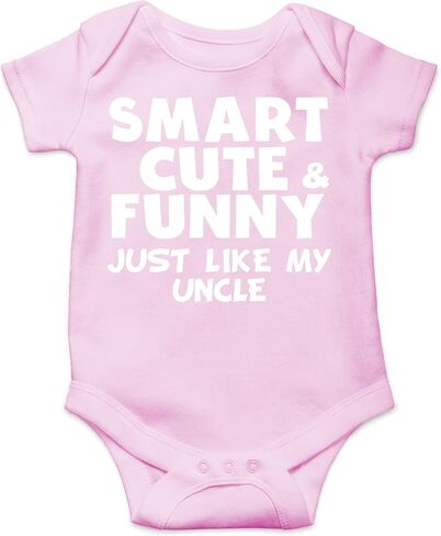 CBTwear Smart Cute and Funny Just Like My Uncle Baby Bodysuit in Saudi Arabia