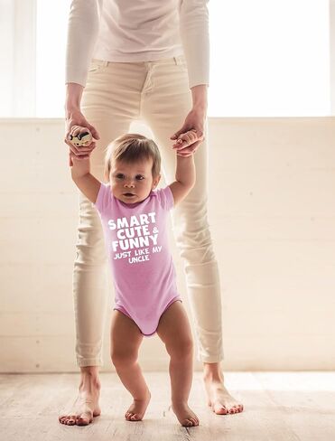 CBTwear Smart Cute and Funny Just Like My Uncle Baby Bodysuit in Saudi Arabia