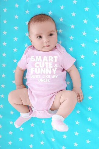 CBTwear Smart Cute and Funny Just Like My Uncle Baby Bodysuit in Saudi Arabia