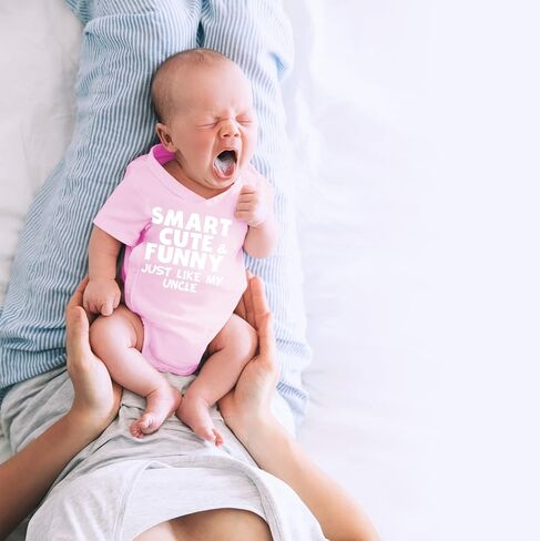 CBTwear Smart Cute and Funny Just Like My Uncle Baby Bodysuit in Saudi Arabia