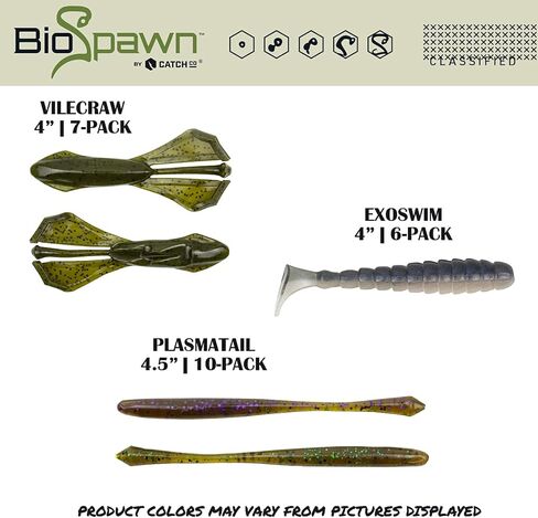 مجموعة صيد السمك من كاتش كو بيو سباون بيزلز باس | راتلبوت | ExoPod | ExoRibbon | VileCraw | PlasmaTail in Kuwait