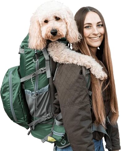 K9 Sport Sack | Kolossus Dog Carrier Backpack for Small and Medium Pets | Front Facing Adjustable Dog Backpack Carrier | Fully Ventilated | Veterinarian Approved (XX-Large, Kolossus - Green) in Kuwait